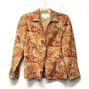 Doncaster women's 100% silk cropped blazer jacket Size:8
